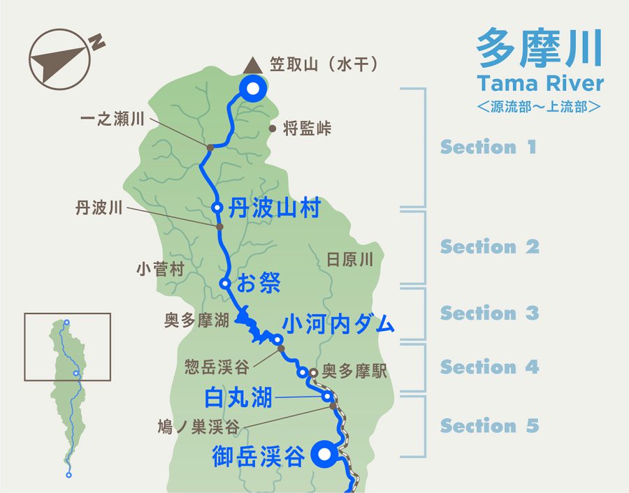 tamagawa map_upper section