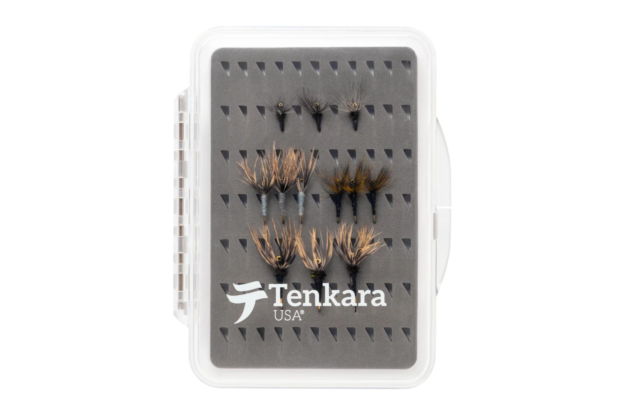 Tenkara USA | 12 Tenkara Flies in Box (オリジナル毛鉤12個セット in フライボックス)
